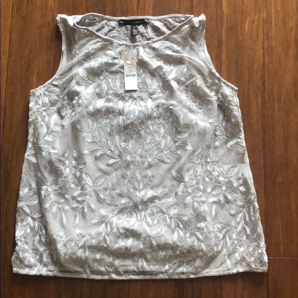 Lace blouse with silk cami